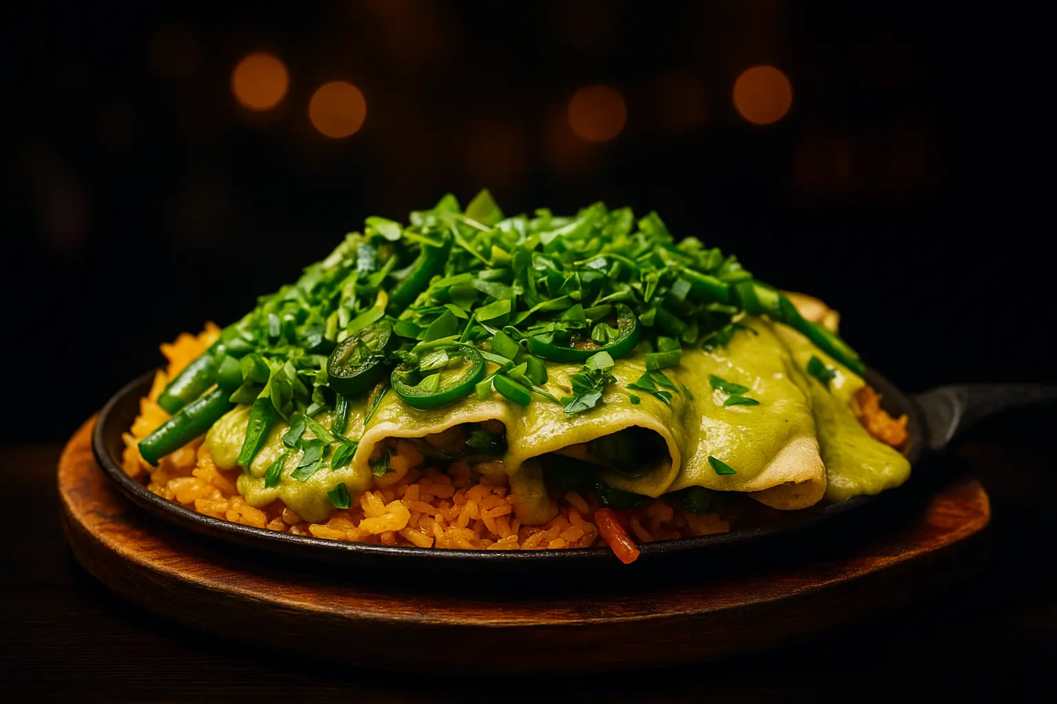 SIZZLING SEEMA ENCHILADAS