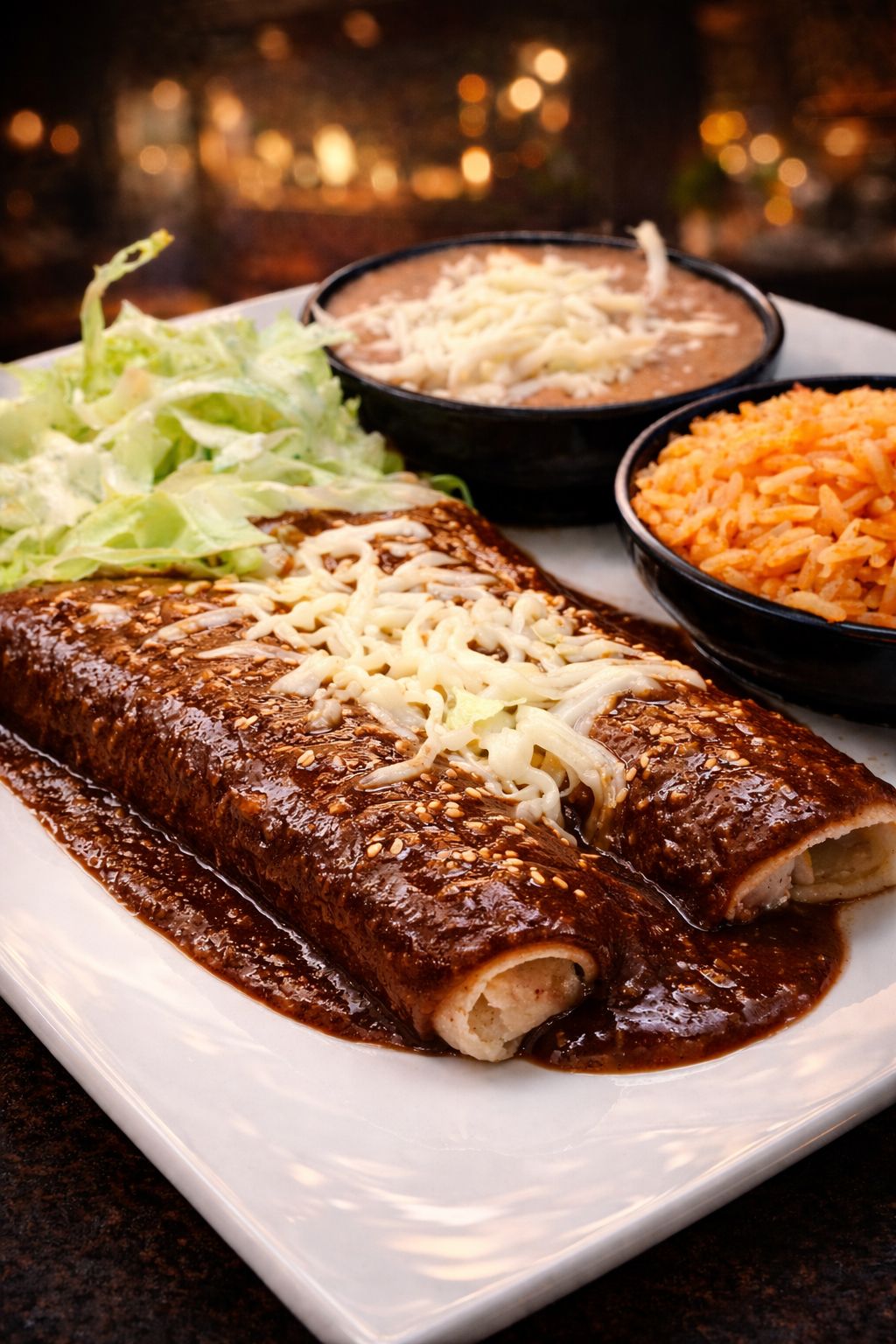 MOLE ENCHILADAS